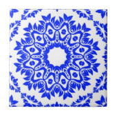 Blue Kaleidoscoop Tegeltje (Voorkant)