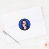 Blue Kamala Harris Pop Art Ronde Sticker (Envelop)