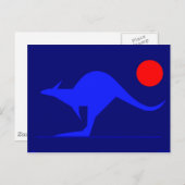 Blue Kangaroo Briefkaart (Voorkant / Achterkant)