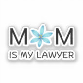 Blue Kawaii Leuke sticker- Botanische bloemenstick Sticker (Voorkant)