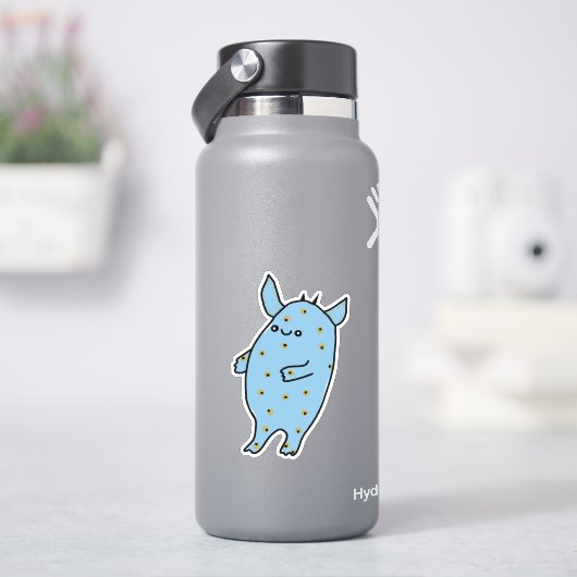 Blue Kawaii Monster Sticker (HydroFlask)