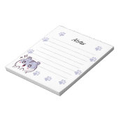 Blue Kawaii notitieblok (Gedraaid)