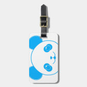 Blue Kawaii Panda Bear Bagagelabel (Voorkant verticaal)
