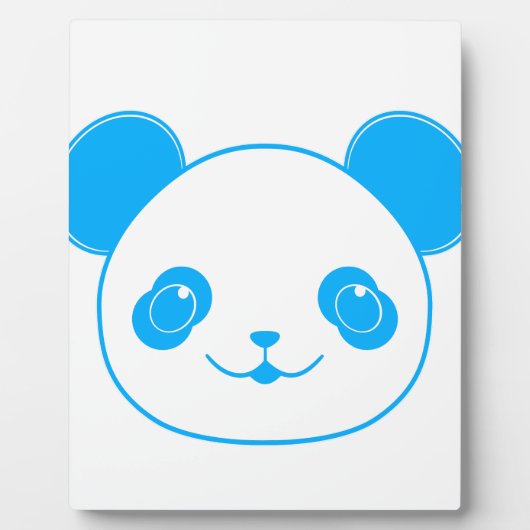 Blue Kawaii Panda Bear Fotoplaat (Voorkant)