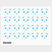 Blue Kawaii Panda Bear Hart Sticker (Vel)