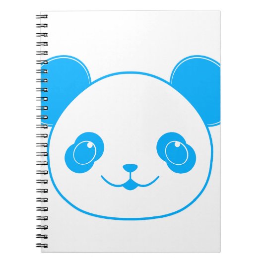 Blue Kawaii Panda Bear Notitieboek (Voorkant)