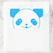 Blue Kawaii Panda Bear Rechthoekige Sticker (Tas)