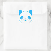Blue Kawaii Panda Bear Vierkante Sticker (Tas)