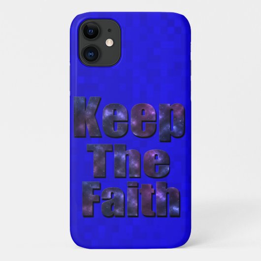 Blue Keep the Faith Logo, Case-Mate iPhone Case (Achterkant)