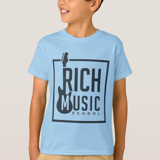 Blue Kids T-Shirt Rich Music School (Devant)