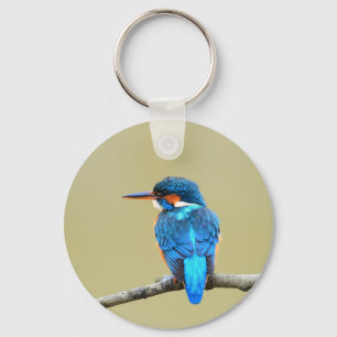 Blue Kingfisher Bird Sleutelhanger