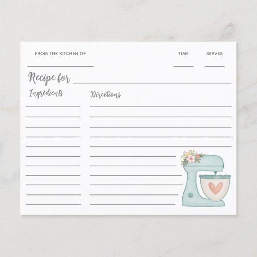 Blue Kitchen stand Mixer Recipe (Voorkant)