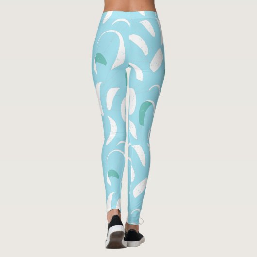 Blue Kite Surf Zeilen en Lijnen Cool Watersports Leggings (Achterkant)