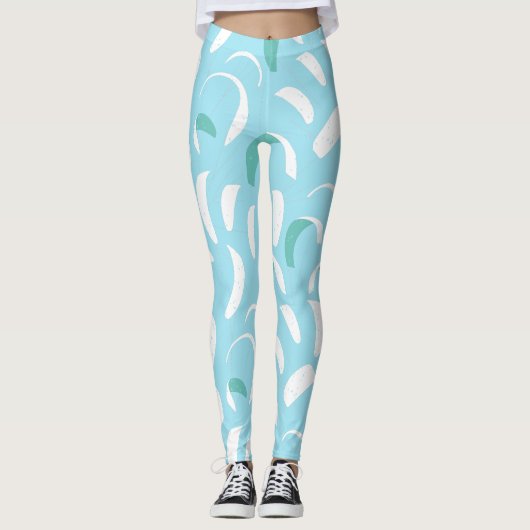 Blue Kite Surf Zeilen en Lijnen Cool Watersports Leggings (Voorkant)