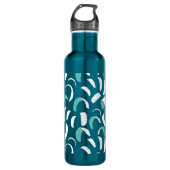 Blue Kiteboarding Kites en Lines Surf Pattern Waterfles (Voorkant)