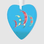 Blue Kiteboarding Ornament (voorkant)