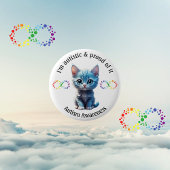 Blue Kitten Autisme Bewustzijn Button