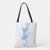 Blue Kitten Custom Sjabloon Draagtas (Achterkant)