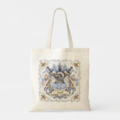 Blue Knight Family Crest Achternaam Tote Bag (Achterkant)