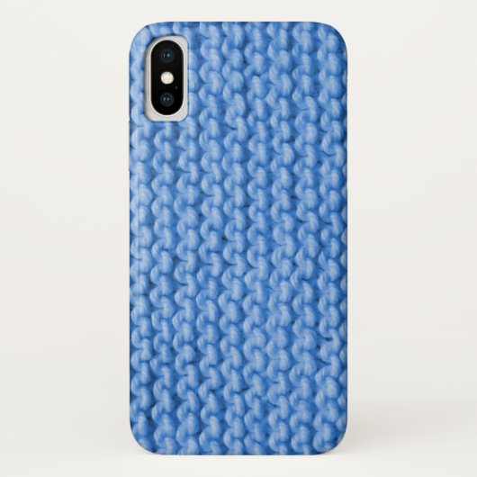 Blue Knit Pattern Case-Mate iPhone Case (Achterkant)