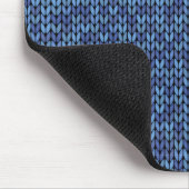 Blue Knit Pattern Muismat (Hoek)