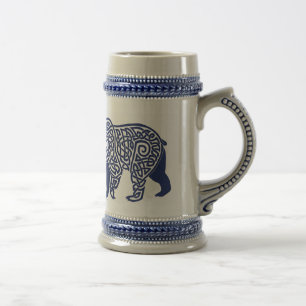 Blue Knotwork Beer Stein Bierpul