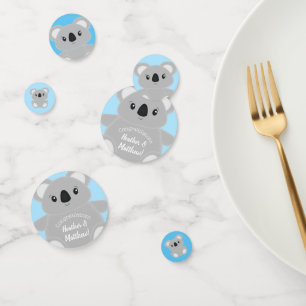 Blue Koala Beer Baby shower Confetti