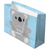 Blue Koala Beer Baby shower Groot Cadeauzakje (Voorkant Gekanteld)