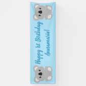 Blue Koala Beer Birthday Party Spandoek (Verticaal)