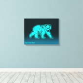 Blue Kodiak-Beer Canvas Afdruk (Insitu (Houten vloer))