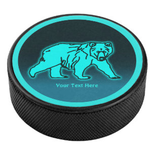 Blue Kodiak-Beer Hockey Puck