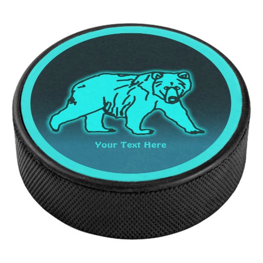 Blue Kodiak-Beer Hockey Puck (3/4)