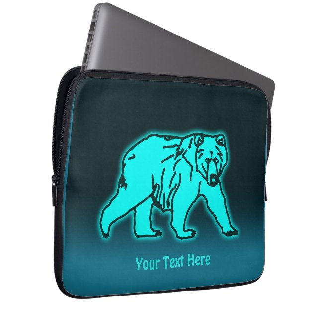 Blue Kodiak-Beer Laptop Sleeve (Voorkant Rechts)