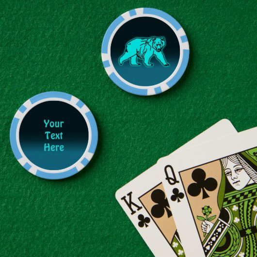 Blue Kodiak-Beer Poker Chips (Pokertafel (Dubbel))