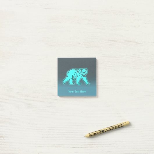 Blue Kodiak-Beer Post-it® Notes (Op bureau)