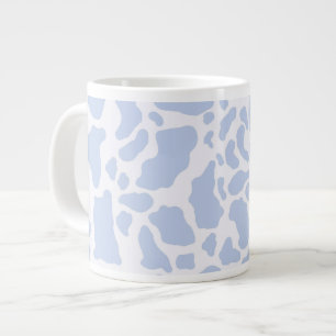 Blue Koe Spots Animal Print Patroon Extra Grote Beker