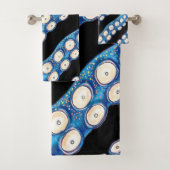 Blue Kraken Octopus Tentacles Art Bad Handdoek (Insitu)