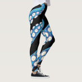 Blue Kraken Octopus Tentacles Art Leggings (Rechts)