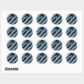 Blue Kraken Octopus Tentacles Art Ronde Sticker (Vel)