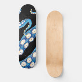Blue Kraken Octopus Tentacles Art Skateboard (Voorkant)