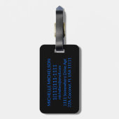 Blue Label Black RS Monogramed Bagagelabel (Achterkant verticaal)