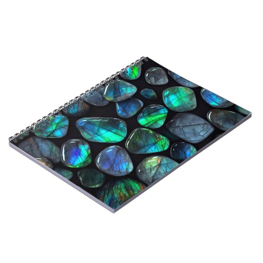 Blue Labradorite Crystals Gems Carnet Journal (Côté gauche)