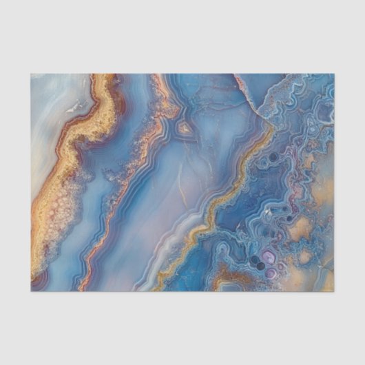Blue Lace Agate Tissuepapier (Voorkant)