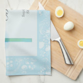 Blue Lace Boy Baptisme Theedoek (Quarter Fold)