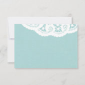 Blue Lace Doily Wedding RSVP (Dos)