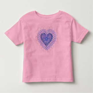 Blue Lace Heart Girls Shirt