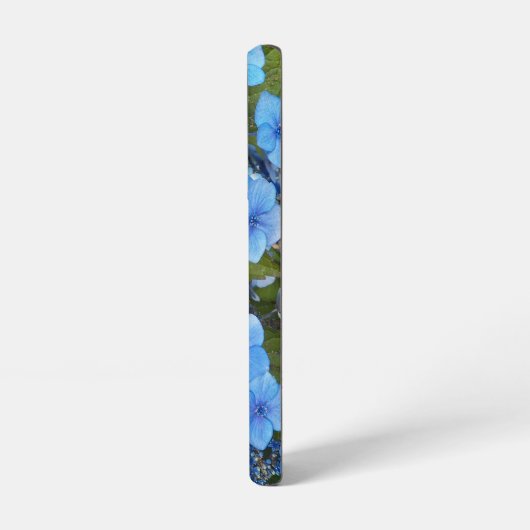 Blue Lacecap Hydrangea Blooms Floral Samsung Galaxy Hoesje (Linkerkant)