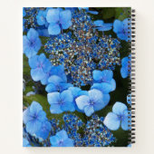 Blue Lacecap Hydrangea Carnet Floral (Dos)
