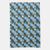 Blue Lacecap Hydrangea Floral Pattern Theedoek (Verticaal)