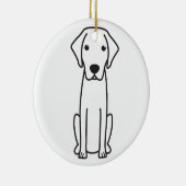 Blue Lacy Dog Cartoon Keramisch Ornament (Rechts)